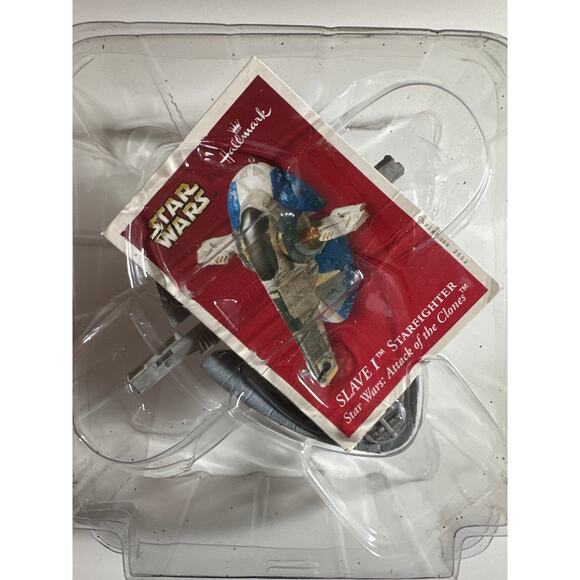 Star Wars Hallmark keepsake ornament slave 1 starfighter attack of the clones - Picture 12 of 12